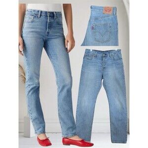 Levi’s 501 Classic Fit Women’s Straight Leg High-Rise Buttonfly Jeans  Size 29